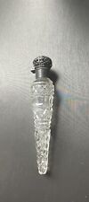 Rare Antique La Pierre Sterling Cut Crystal Glass Scent Bottle Silver Victorian  picture
