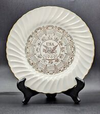 Unique 1969 Vintage Porcelain USA Eagle Zodiac Calendar Plate picture