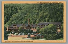 New Gatlinburg Inn Entrance to Smoky Mountains Gatlinburg Tenn. Vintage Postcard picture