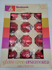 Vintage Woolworth's America's Christmas Store Glass Tree Ornaments Original Box  picture