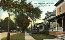 Warren Pennsylvania Lower Market St from 3rd~ 1910 FRED COLLARD Cedar Rapids IA picture