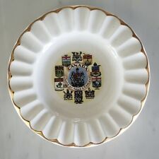 Vintage Canadian Coat of Arms and Emblems Plate Decorative Plate 22K Gold 6