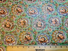Vintage Cotton Chintz Fabric 50s PRETTY Chic not Shabby Roses 44w 1yd picture