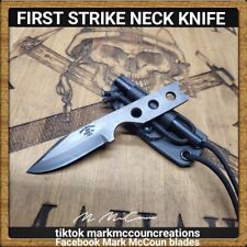 HAND MADE FIRST STRIKE NECK KNIFE BY MARK MCCOUN MADE IN THE USA FIRE STARTER  picture