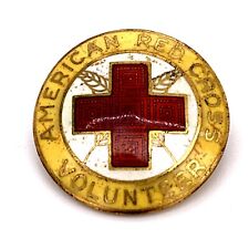 VTG American Red Cross Sterling Silver w/ Gold Plate & Enamel Pin 376 picture