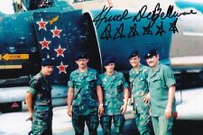 Vietnam TOP ACE PILOT Col. Chuck Devellevue 6 Kills SIGNED 4x6 PHOTO AUTOGRAPHED picture