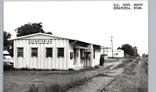 SENATOBIA MS TRAIN DEPOT real photo postcard rppc icrr railroad station picture
