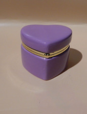Small Heart Shaped Trinket Box/Purple picture