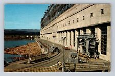 Bonneville Dam OR-Oregon, Powerhouse Of Dam, Vintage Souvenir Postcard picture