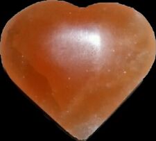 FABULOUS ORANGE SELENITE CRYSTAL HEART - 85 GRAMS picture