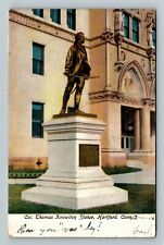 Hartford CT-Connecticut, Colonel Thomas Knowlton Statue c1906 Vintage Postcard picture
