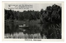 Vintage Postcard Fishing in Hancock Wisconsin WI picture