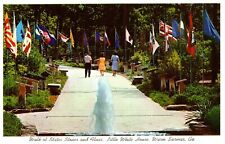 Warm Springs GA Georgia Little White House Walk of States Stones Flags Postcard  picture