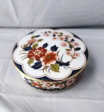 Vintage Old Imari Trinket Ring Candy Dish with Lid Japan Floral Asian Decor picture