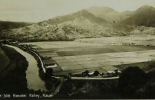 Real Photo Hanalei Valley Kauai Hawaii River Vintage Postcard RPPC picture