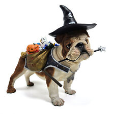 Danbury Mint Halloween Witch Bulldog 12