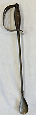 Vintage Brass length 17'' Shoe Horn Wood Handle Sword Shape picture