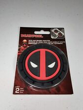 Plasticolor Marvel Deadpool Car Coasters 2x Per Pack Cupholder Coaster Brand New picture