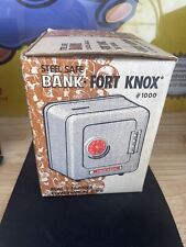 Superior AMERICAN Steel SAFE Bank Fort Knox Kids Toy Coin Lock NEW IN BOX 1974 picture