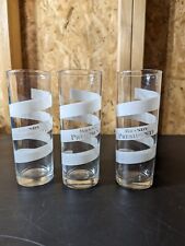 3 Tall Brandy Presidente Glasses Frosted Deco Spiral Design picture