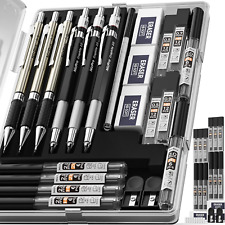 Nicpro 6PCS Art Mechanical Pencils Set, 3 PCS Metal Drafting Pencil 0.5 mm & 0.7 picture