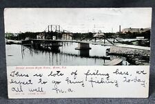 Early Bridge Over Miami River Florida FL Antique Vintage Postcard PC UDB View picture