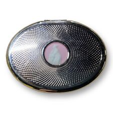 Wedgwood Compact Mirror Silver Tone Pink Cameo picture