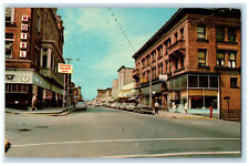 c1960's Michigan's Copper Country Sheldan Avenue Downtown Houghton MI Postcard picture