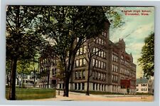 Worcester MA, English High School Building, Massachusetts Vintage Postcard picture