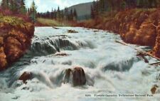 Vtg Postcard Firehole River Cascades Yellowstone Natl Park Unposted DB picture