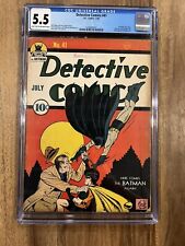 1940 D.C. Detective Comics 41 CGC 5.5. 1st Robin Solo Story Batman picture