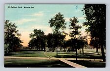 Muncie IN-Indiana, McCulloch Park, Antique Vintage Souvenir Postcard picture