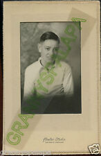 Antique Matted Photo - Cute Older Boy W/ Big Smile - Ontario, Oregon picture