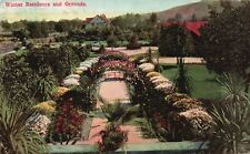 Vintage Postcard 1913 Winter Residence and Grounds Archs Flower Landscapes Homes picture