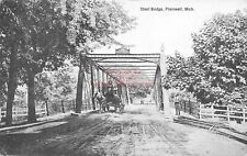 MI, Plainwell, Michigan, Steel Bridge, 1920 PM picture
