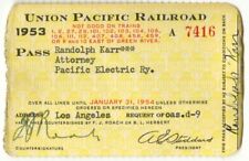 Annual pass - Union Pacific Railroad 1953 #A7416 picture