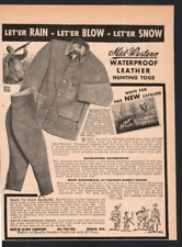 1938 Old Print Ad BERLIN GLOVE CO Leather Hunting Clothing/Chippewa Boots picture