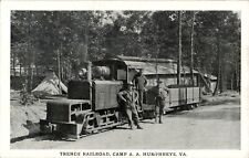 Trench Railroad, Camp Humphreys, Virginia VA RPPC Postcard picture