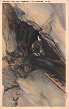 Postcard VT Green Mts Vermont Smugglers Cave 1936 Linen Vintage PC f1405 picture