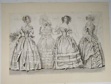 1841 Godey's Ladies Magazine Fashion Plate FASHIONS FOR AUGUST  Original Page picture