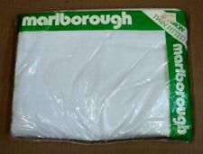 Vtg MARLBOROUGH No-Iron Muslin Fitted Sheet 39X75 TWIN / WHITE picture