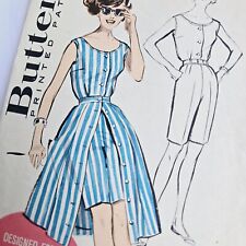 Butterick 9348 Vintage Button Up Skirt & Blouse Pattern Bust 31 INCOMPLETE picture