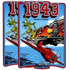 1943 Battle Of Midway Arcade Side Art 2 Piece Set Laminated High Quality picture