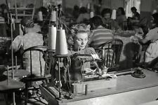13x19 Poster Print 40s Woman Working At A Dress Factory In Puerto Rico picture