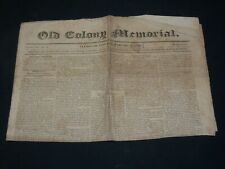 1830 JANUARY 9 OLD COLONY MEMORIAL NEWSPAPER - PLYMOUTH MASSACHUSETTS- NP 5228 picture
