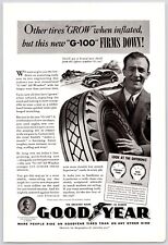 1939~Goodyear Tires~G 100~ALL WEATHER~Art~Vintage 30s Print Ad Advertisement picture