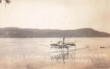 1944 - S.S. Anthemis approaching Vale Perkins, Québec, RPPC,  (24.341) picture
