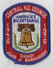 1776-1976 Camp John J. Barnhardt Central N.C. Council BSA Patch BLU Bdr. [CA3979 picture
