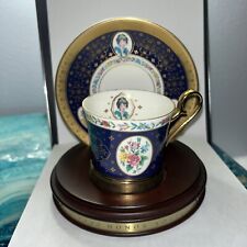 Avon Honor Society Fine China Teacup Saucer & Stand 1995 picture
