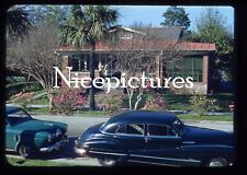 Old Cars & Home Southern California 1950s Red Border Kodachrome slide picture